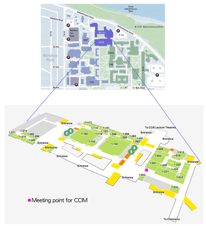 Map of CCIM meeting point in CCIS